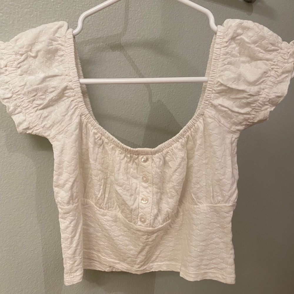 BILLABONG - white textured blouse